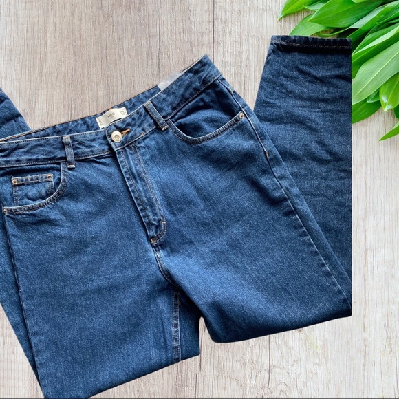 MNG MANGO Mom High-Waist Medium Washed Jeans Sz 10 - Picture 3 of 7
